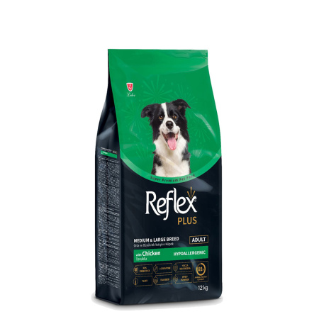 Ξηρά τροφή Reflex Plus Αdult Medium/Large Chicken 12kg