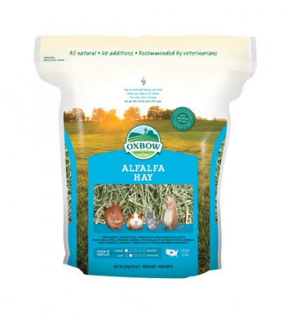 Αποξηραμένο χόρτο alfalfa για μικρής ηλικίας κουνέλια και άλλα τρωκτικά - Ox Bow Alfalfa Hay 425g